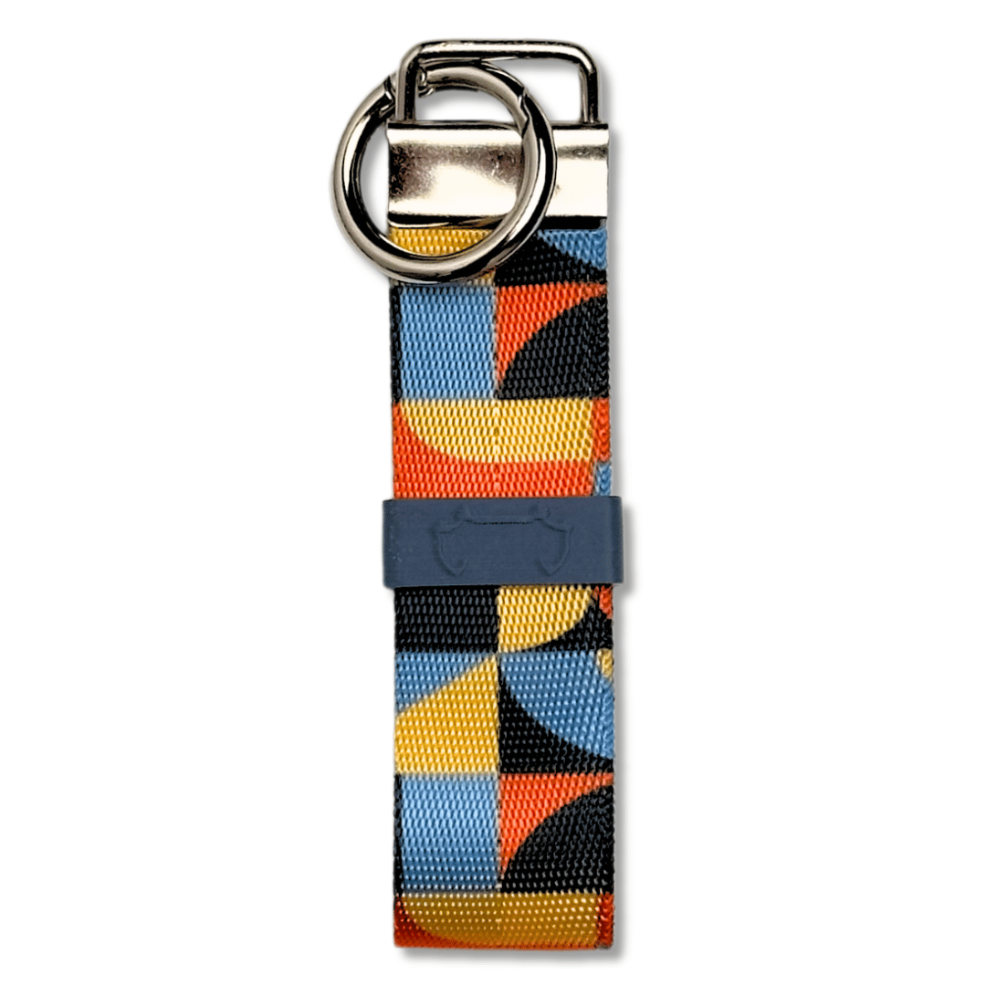 Hundekotbeutelhalter 70s Retro mit Rundkarabiner - volle Kotbeutel
