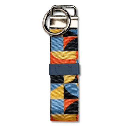 Hundekotbeutelhalter 70s Retro mit Rundkarabiner - volle Kotbeutel