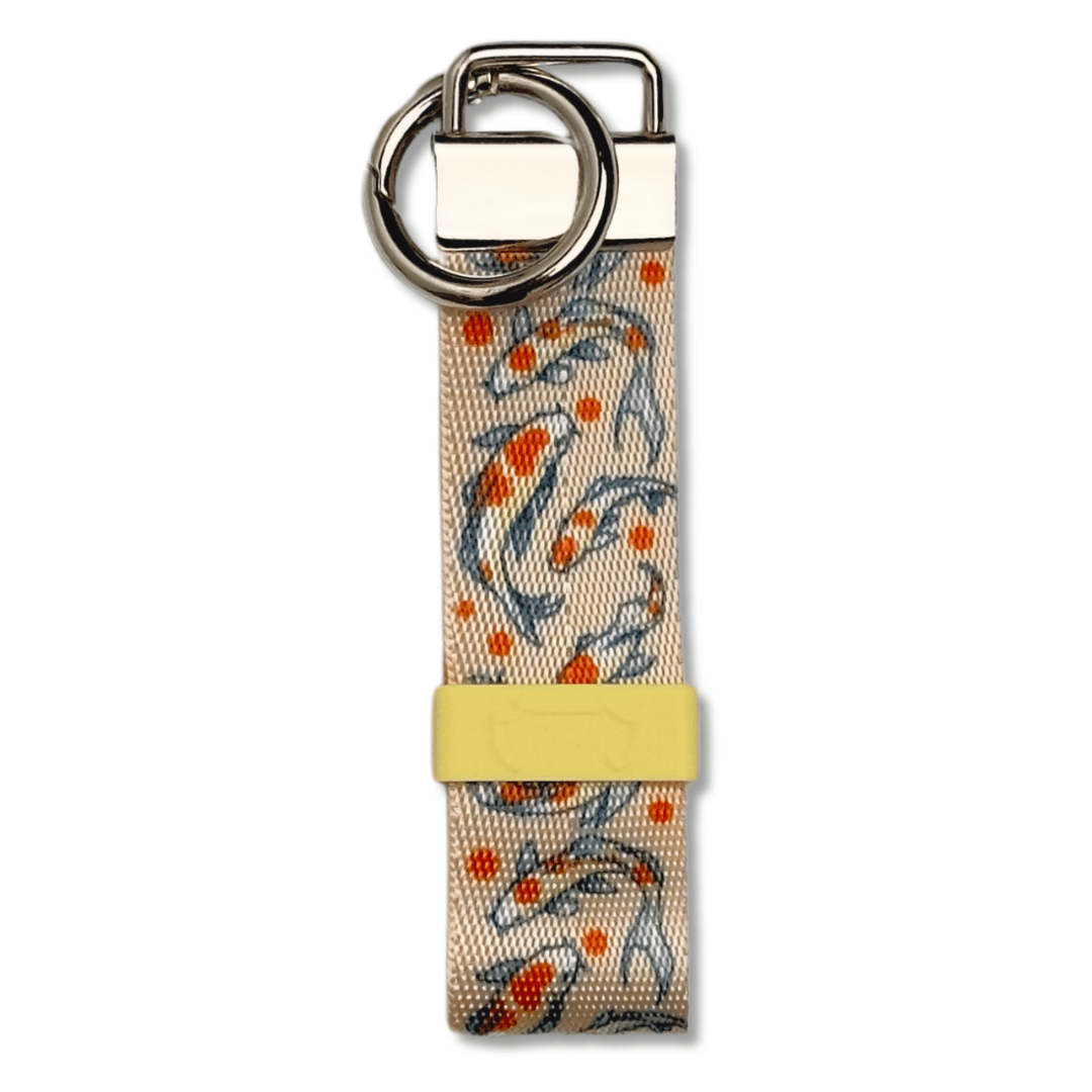 Kotbeutelhalter Hund mit Rundkarabiner Japan Koi Muster