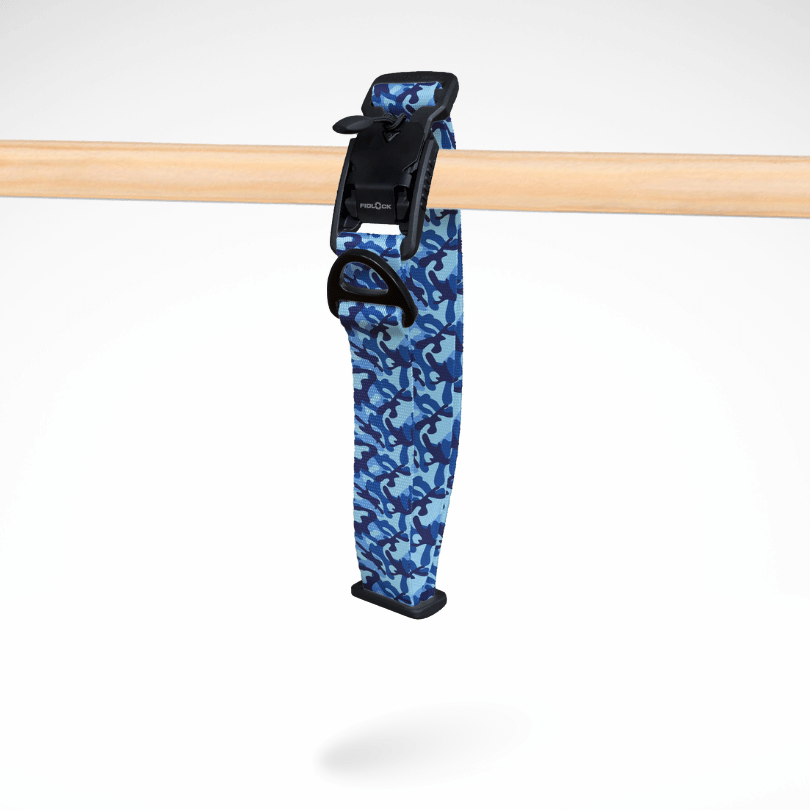 Hundehalsband mit Magnetverschluss FIDLOCK V-BUCKLE 25mm größenverstellbar mit Personalisierung, Blau Camouflage