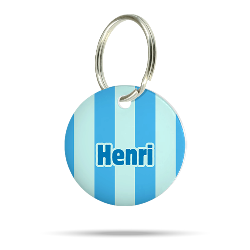 Blaue Streifen - Hundemarke