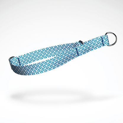 Zugstopp Halsband | Martingale | Schlupfhalsband | kostenlose Personalisierung | Shippo weiß blau | größenverstellbar